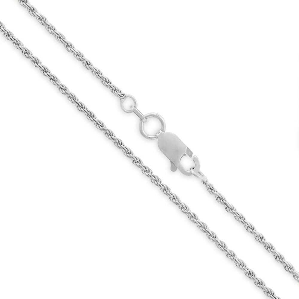 Sterling Silver Rope Diamond-Cut Chain For Men & Women By Itprolux